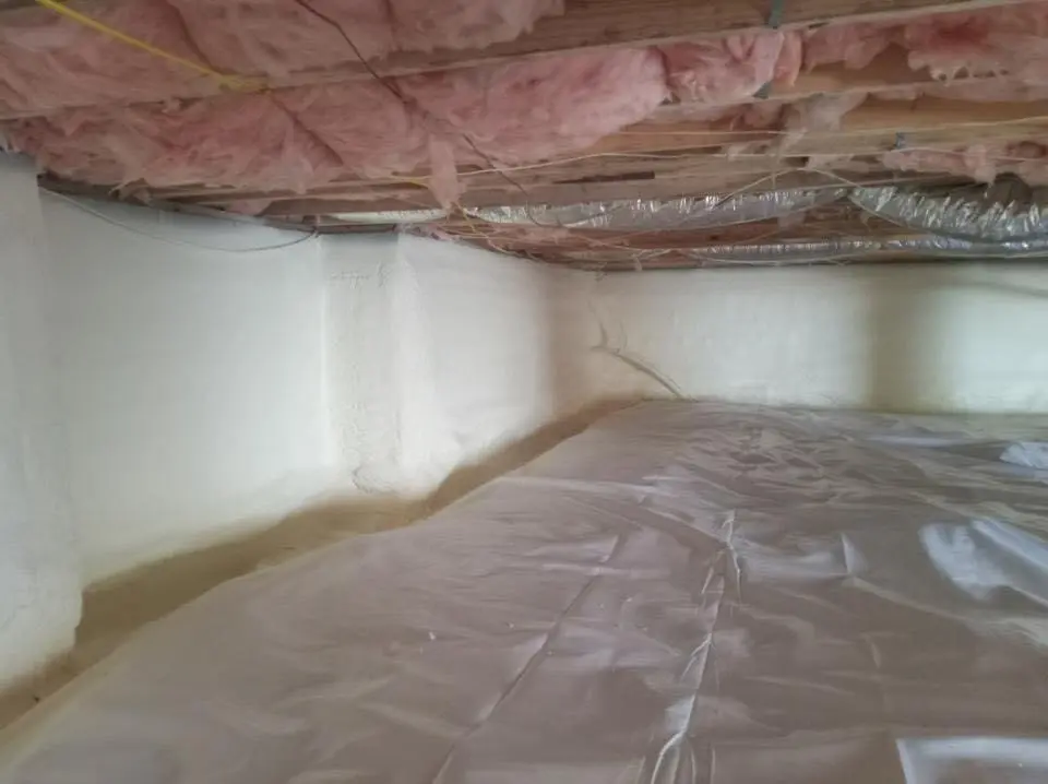 Crawl space encapsulation with closed-cell spray foam for Attic Insulation in Hampden